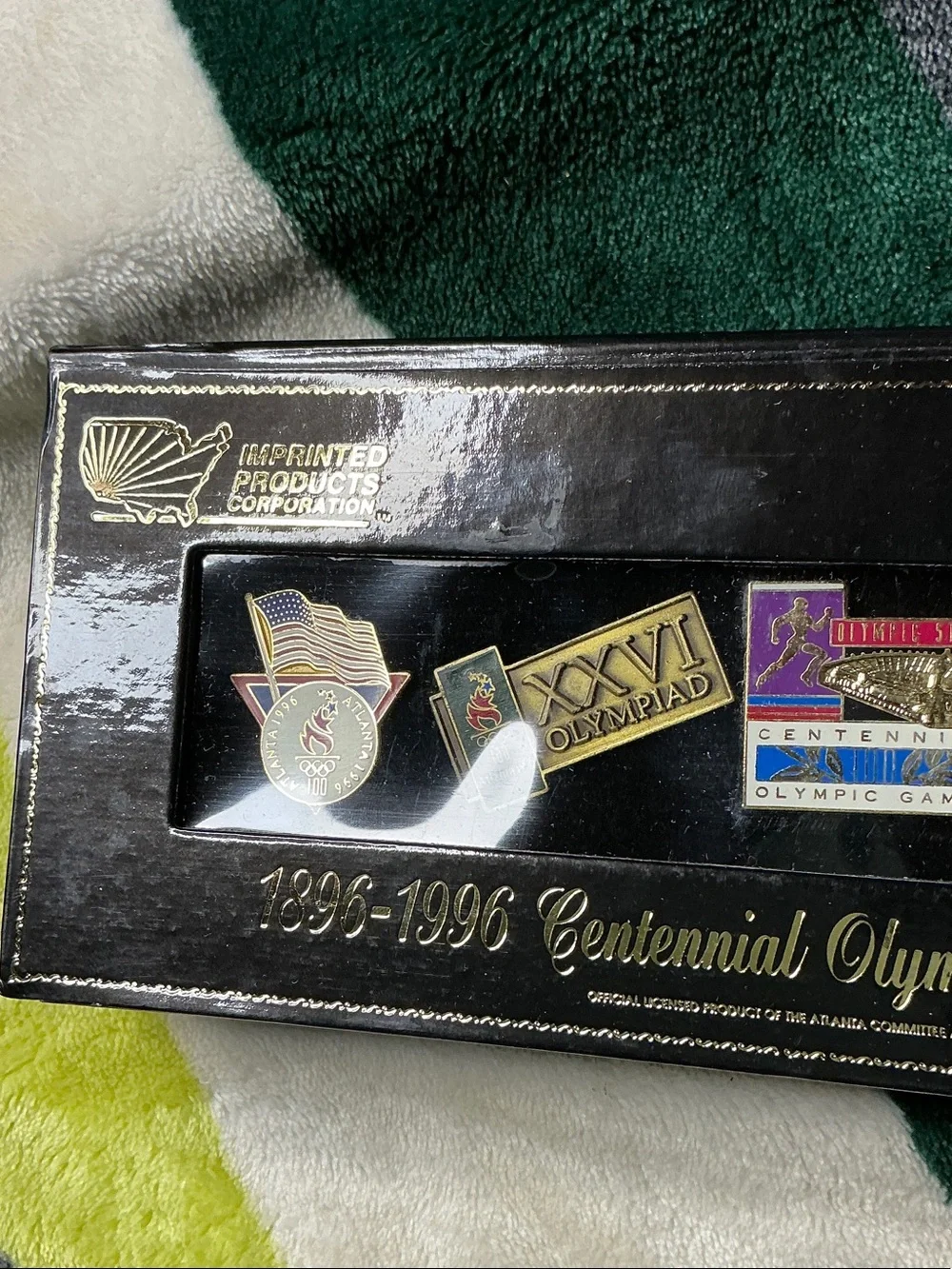Vintage 1996 Atlanta Centennial Olympic Games 5-Pin Collection Set with Case